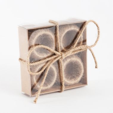 Saro Lifestyle Jute Napkin Rings in Natural (Set of 4). View a larger version of this product image.