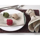 Alternate image 3 for Saro Lifestyle Braided Jute Napkin Rings in Red (Set of 4)