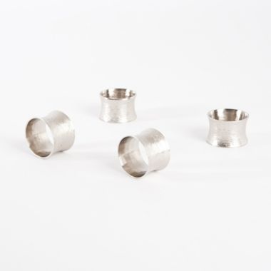 Saro Lifestyle Classic Design Napkin Rings in Silver (Set of 4). View a larger version of this product image.