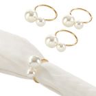 Alternate image 0 for Saro Lifestyle Pearl Napkin Rings (Set of 4)