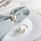 Alternate image 3 for Saro Lifestyle Pearl Napkin Rings (Set of 4)