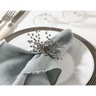 Alternate image 3 for Saro Lifestyle Beaded Wire Napkin Rings in Silver (Set of 4)