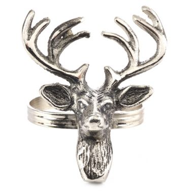 Saro Lifestyle Reindeer Napkin Rings (Set of 4). View a larger version of this product image.
