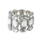 Alternate image 2 for Saro Lifestyle Acrylic Napkin Rings in Clear (Set of 4)