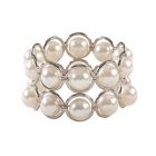 Alternate image 2 for Saro Lifestyle Pearl Beaded Napkin Rings in Ivory (Set of 4)