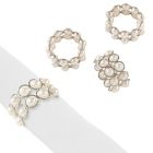 Alternate image 0 for Saro Lifestyle Pearl Beaded Napkin Rings in Ivory (Set of 4)