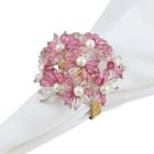 Alternate image 3 for Saro Lifestyle Beaded Floral Bouquet Napkin Rings