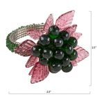 Alternate image 4 for Saro Lifestyle Flower and Leaves Beaded Napkin Rings (Set of 4)