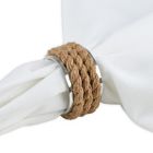 Alternate image 1 for Saro Lifestyle M&eacute;nag&egrave;re Natural Rope Napkin Rings (Set of 4)