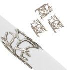 Alternate image 0 for Saro Lifestyle Wrapped Antler Napkin Ring in Silver (Set of 4)
