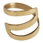 Alternate image 2 for Saro Lifestyle Zig Zag Napkin Rings in Gold (Set of 4)