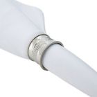 Alternate image 3 for Saro Lifestyle Dotted Napkin Rings in Silver (Set of 4)