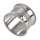 Alternate image 2 for Saro Lifestyle Dotted Napkin Rings in Silver (Set of 4)