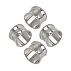 Alternate image 1 for Saro Lifestyle Dotted Napkin Rings in Silver (Set of 4)