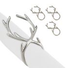 Alternate image 0 for Saro Lifestyle Antler Napkin Rings in Silver (Set of 4)