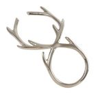 Alternate image 2 for Saro Lifestyle Antler Napkin Rings in Silver (Set of 4)