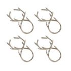 Alternate image 1 for Saro Lifestyle Antler Napkin Rings in Silver (Set of 4)