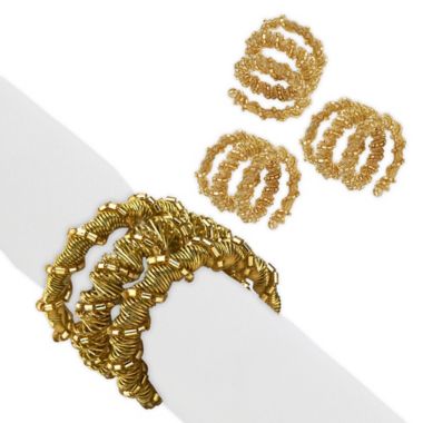Saro Lifestyle Spiral Napkin Rings (Set of 4). View a larger version of this product image.