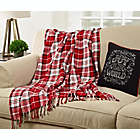 Alternate image 2 for Saro Lifestyle Plaid Throw Blanket in Red