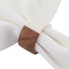 Alternate image 1 for Saro Lifestyle Wood Resin Napkin Rings in White (Set of 4)