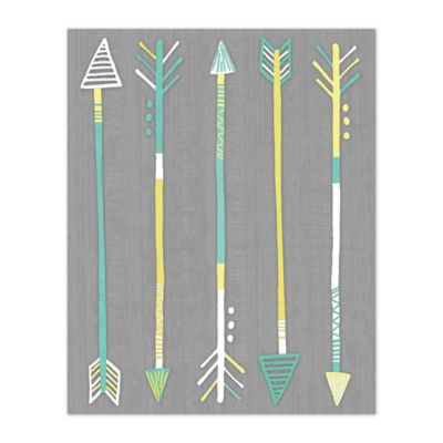 Pied Piper Creative Tribal Arrows 8-Inch x 10-Inch Canvas Wall Art