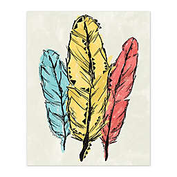 Pied Piper Creative Fun Feathers 16-Inch x 20-Inch Canvas Wall Art