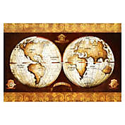 Pied Piper Creative Vintage World Map 36-Inch x 24-Inch Canvas Wall Art