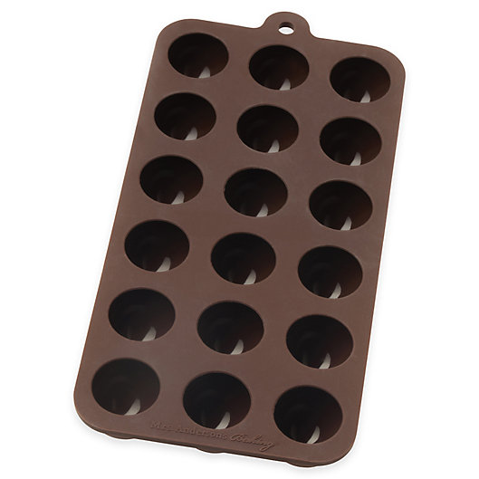 Alternate image 1 for Mrs. Anderson's Baking® Nonstick 10-Inch x 4.12-Inch Silicone Truffle Chocolate Mold in Brown