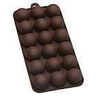 Alternate image 1 for Mrs. Anderson&#39;s Baking&reg; Nonstick 10-Inch x 4.12-Inch Silicone Truffle Chocolate Mold in Brown