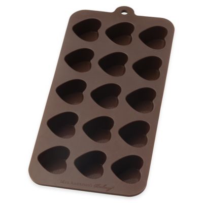 Mrs. Anderson&#39;s Baking&reg; Nonstick 10-Inch x 4.12-Inch Silicone Heart Chocolate Mold in Brown