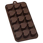 Alternate image 1 for Mrs. Anderson&#39;s Baking&reg; Nonstick 10-Inch x 4.12-Inch Silicone Heart Chocolate Mold in Brown