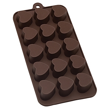 Mrs. Anderson&#39;s Baking&reg; Nonstick 10-Inch x 4.12-Inch Silicone Heart Chocolate Mold in Brown. View a larger version of this product image.