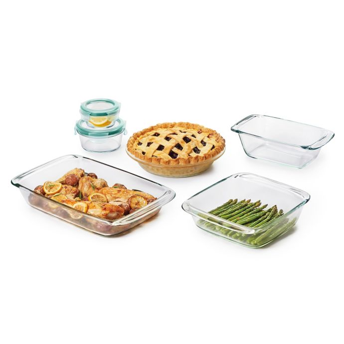 OXO Good Grips® 8Piece Glass Baking Dish Set with Lids Bed Bath and