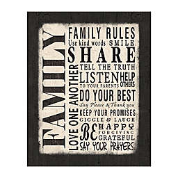 Family Rules Canvas Wall Art