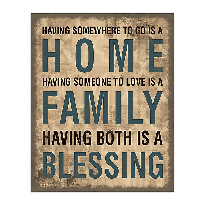 Family Home Blessing Canvas Wall Art Bed Bath And Beyond Canada - Family Wall Sign Canada
