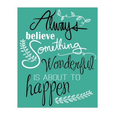 &quot;Believe Something Wonderful&quot; Canvas Wall Art