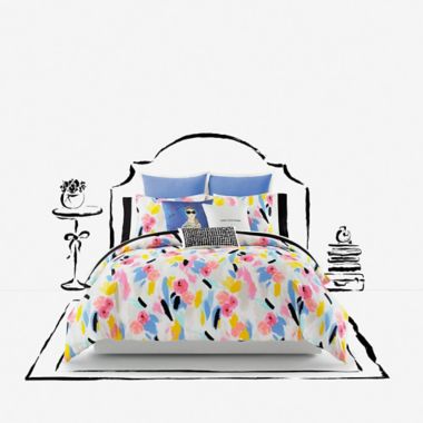 kate spade new york Paintball Floral Comforter Set | Bed Bath & Beyond