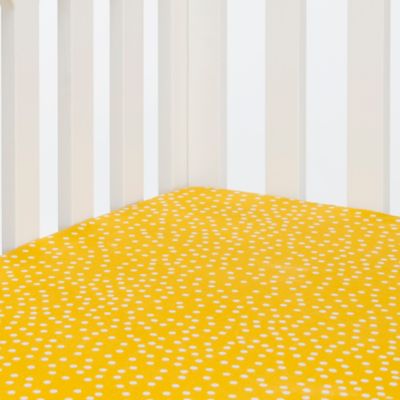 yellow crib sheet