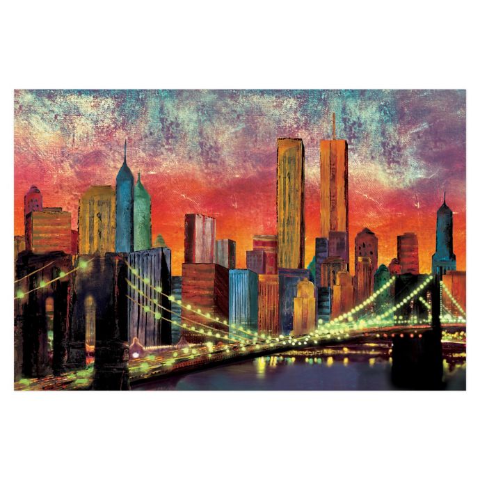 Pied Piper Creative New York Night Skyline Canvas Wall Art Bed Bath Beyond