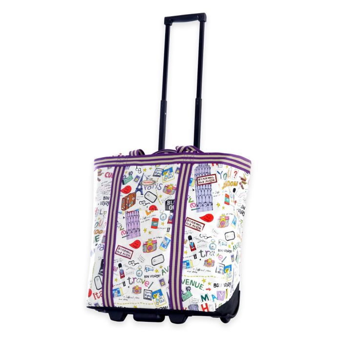 olympia usa cosmopolitan rolling shopper tote