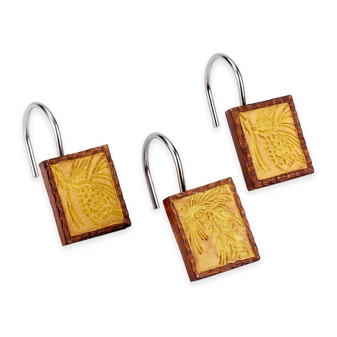 Avanti Adirondack Pine Shower Curtain Hooks Set Of 12 Bed Bath