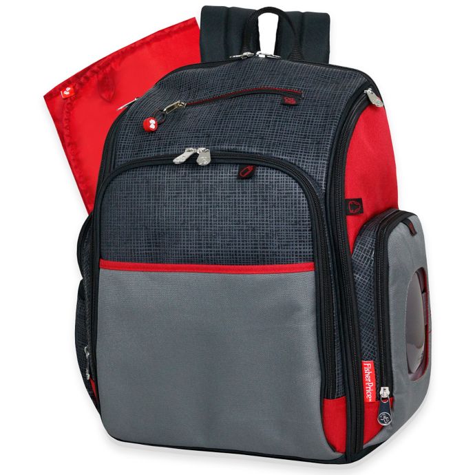 Fisher-Price® Deluxe FastFinder™ Backpack Diaper Bag in Black | Bed Bath & Beyond