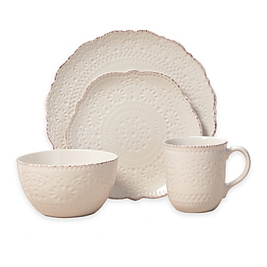Pfaltzgraff&reg; Chateau 16-Piece Dinnerware Set in Cream. View a larger version of this product image.