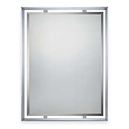 Quoizel® Uptown Ritz 34-Inch x 26-Inch Rectangular Wall Mirror in Polished Chrome