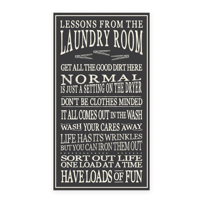 Lessons From The Laundry Room Wood Sign Wall Art In Black