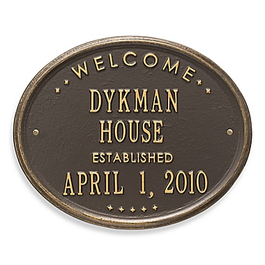 Whitehall Products Oval Welcome House Plaque. View a larger version of this product image.