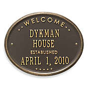 Whitehall Products Oval Welcome House Plaque
