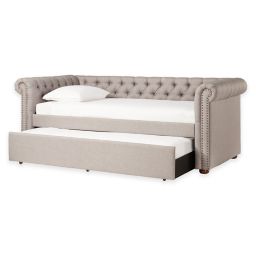 white daybed with trundle bed