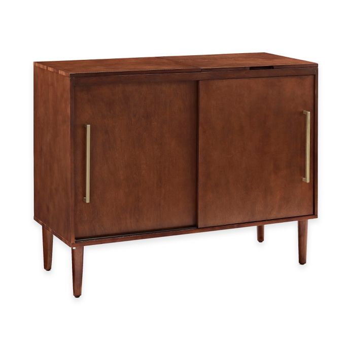 Crosley Everett Media Console in Mahogany | Bed Bath & Beyond