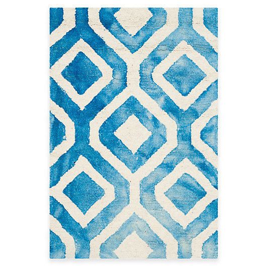 Alternate image 1 for Safavieh Dip Dye Mod Diamond 2-Foot x 3-Foot Accent Rug in Ivory/Blue
